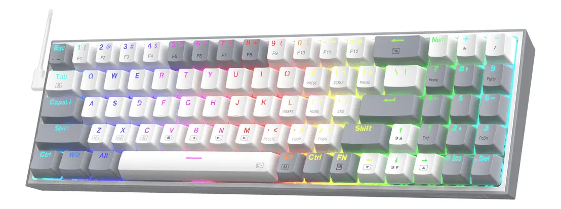 Teclado Gamer Redragon K628WG-RGB Pollux RGB USB